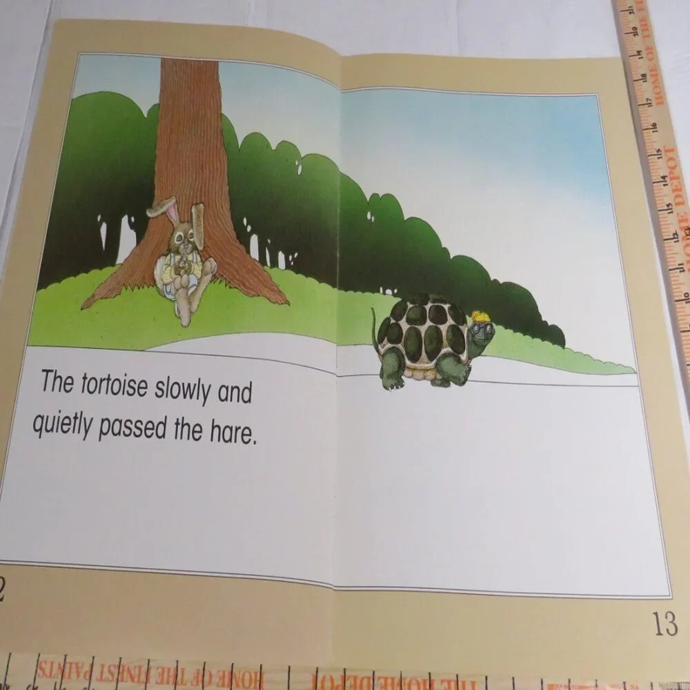 The Hare and the Tortoise (almost 2 feet tall) with (4) student story books